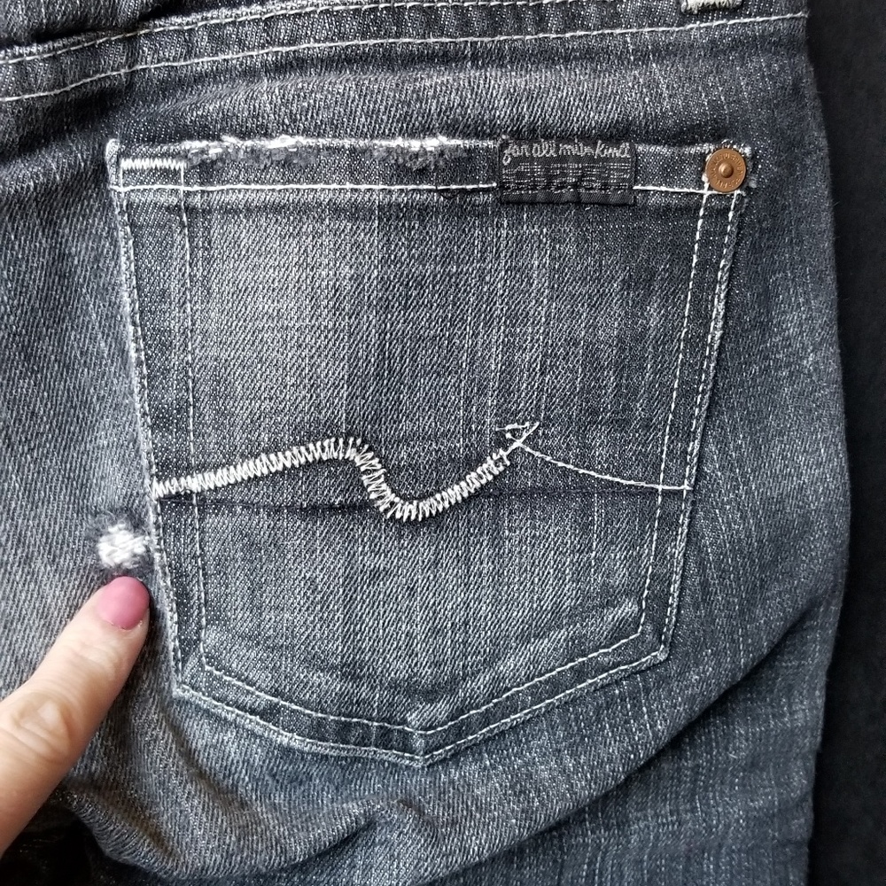 7 for all man kind black jeans size 26